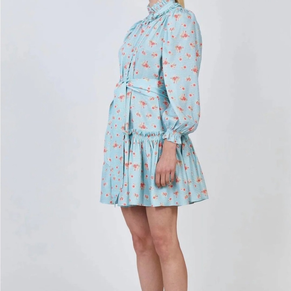 HUNTER BELL  
Ikat Flower Blakely Dress In Blue S NWT - Picture 2 of 7